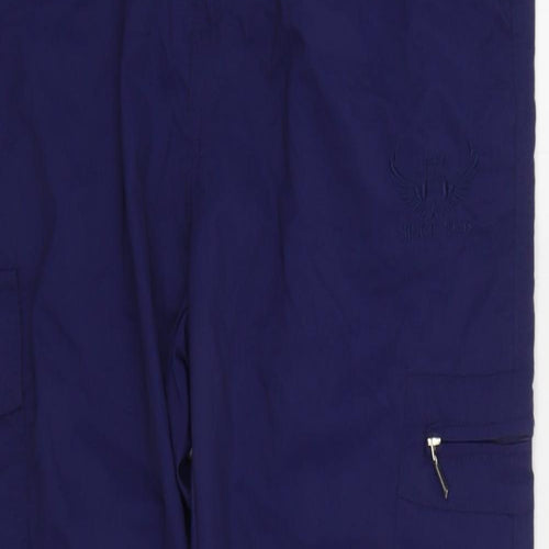 Since 1946 Mens Blue Polyester Cargo Trousers Size L L30 in Regular Zip