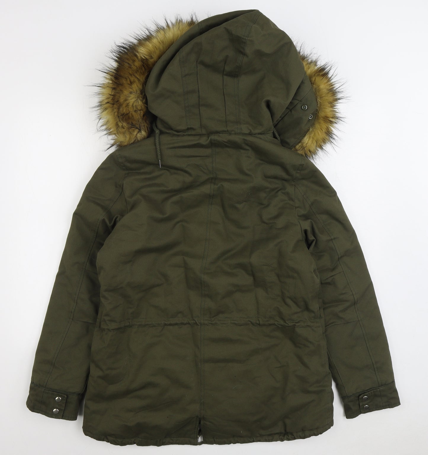 Grace & Mila Womens Green Parka Coat Size M Zip