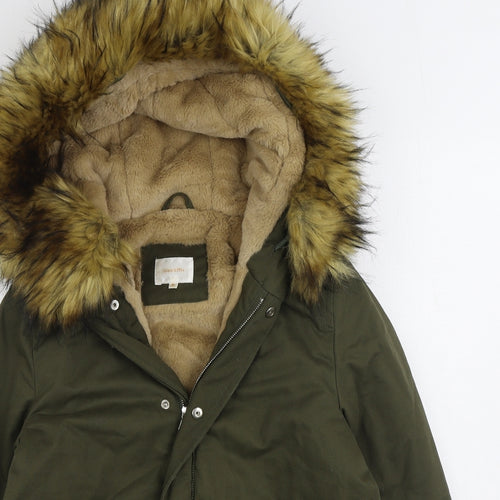 Grace & Mila Womens Green Parka Coat Size M Zip