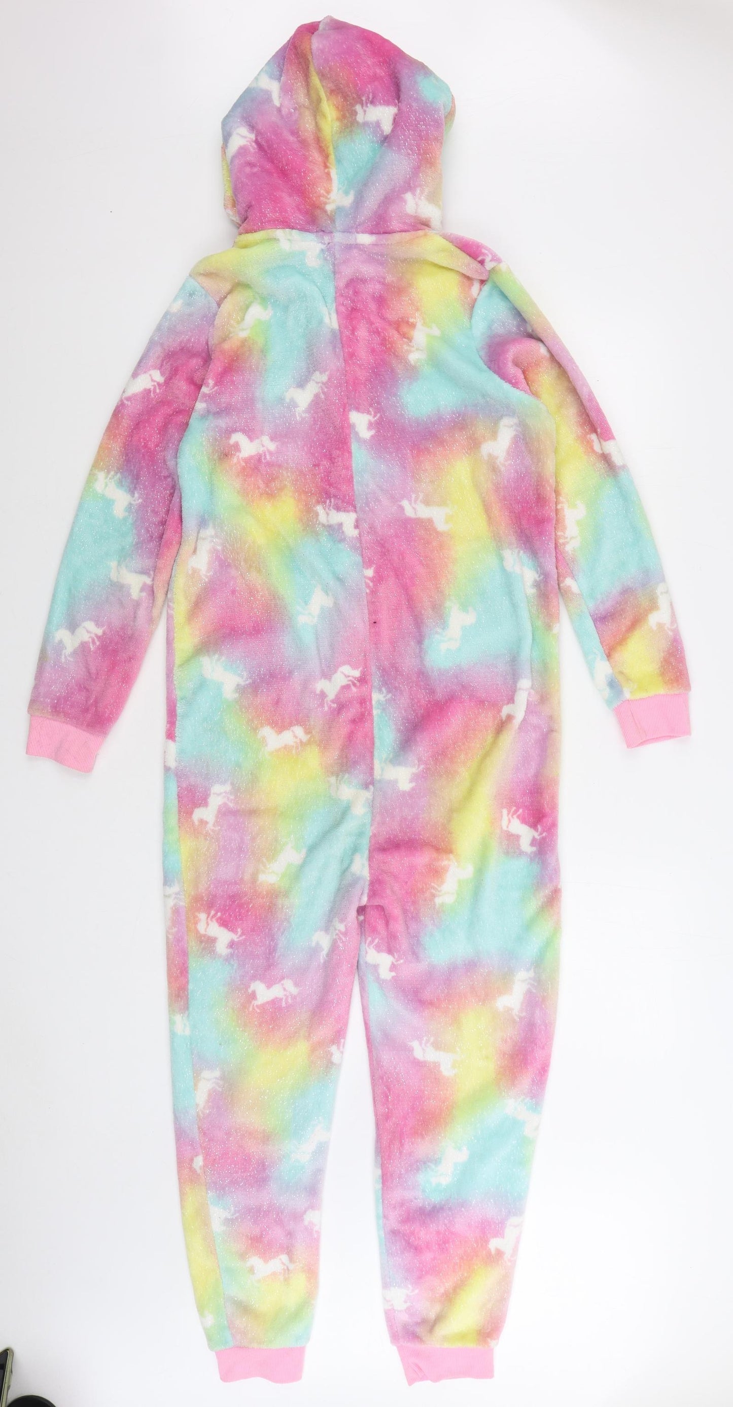 DREAMER Girls Multicoloured Geometric Polyester Top One Piece Size 11-12 Years Zip