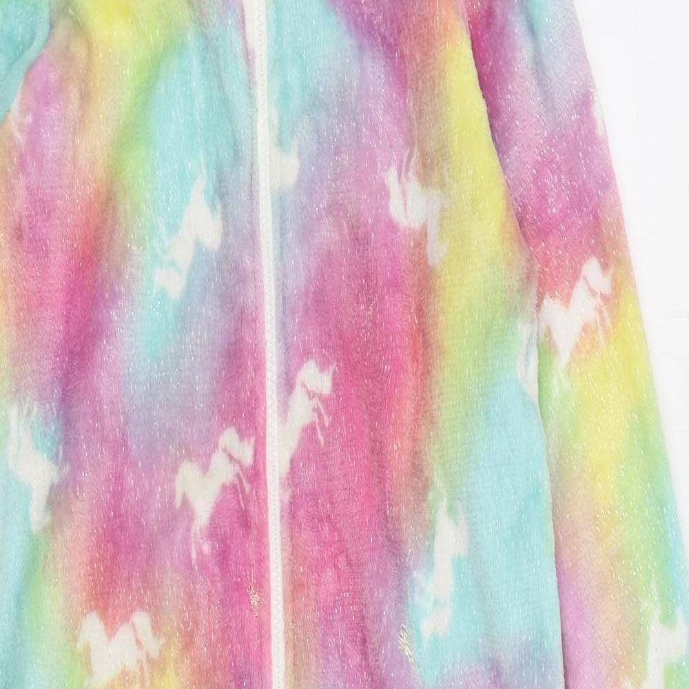 DREAMER Girls Multicoloured Geometric Polyester Top One Piece Size 11-12 Years Zip