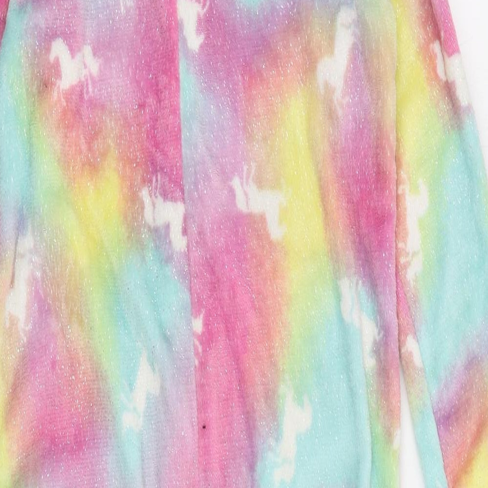DREAMER Girls Multicoloured Geometric Polyester Top One Piece Size 11-12 Years Zip