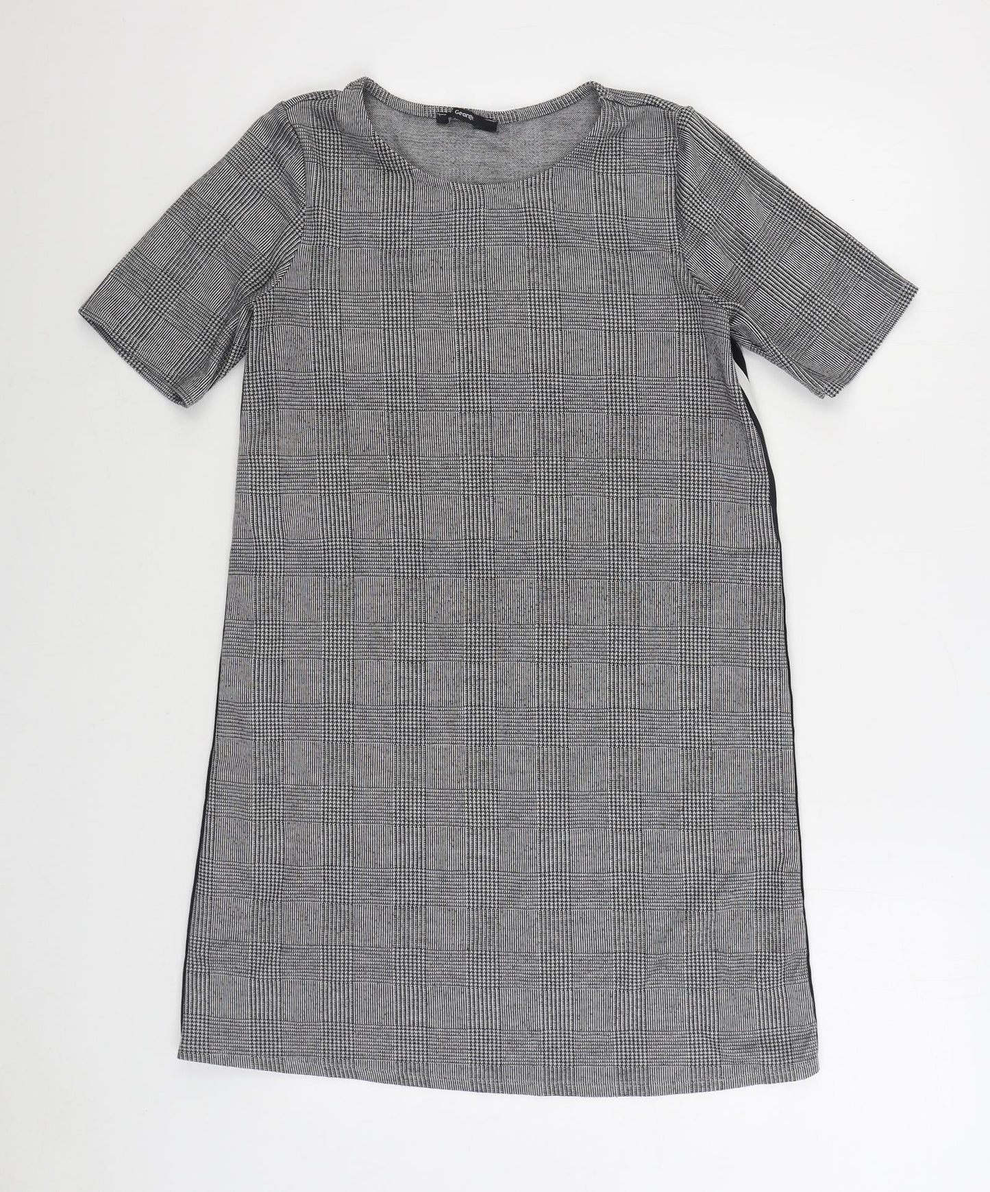 George Womens Black Polyester T-Shirt Dress Size 10 Boat Neck Pullover