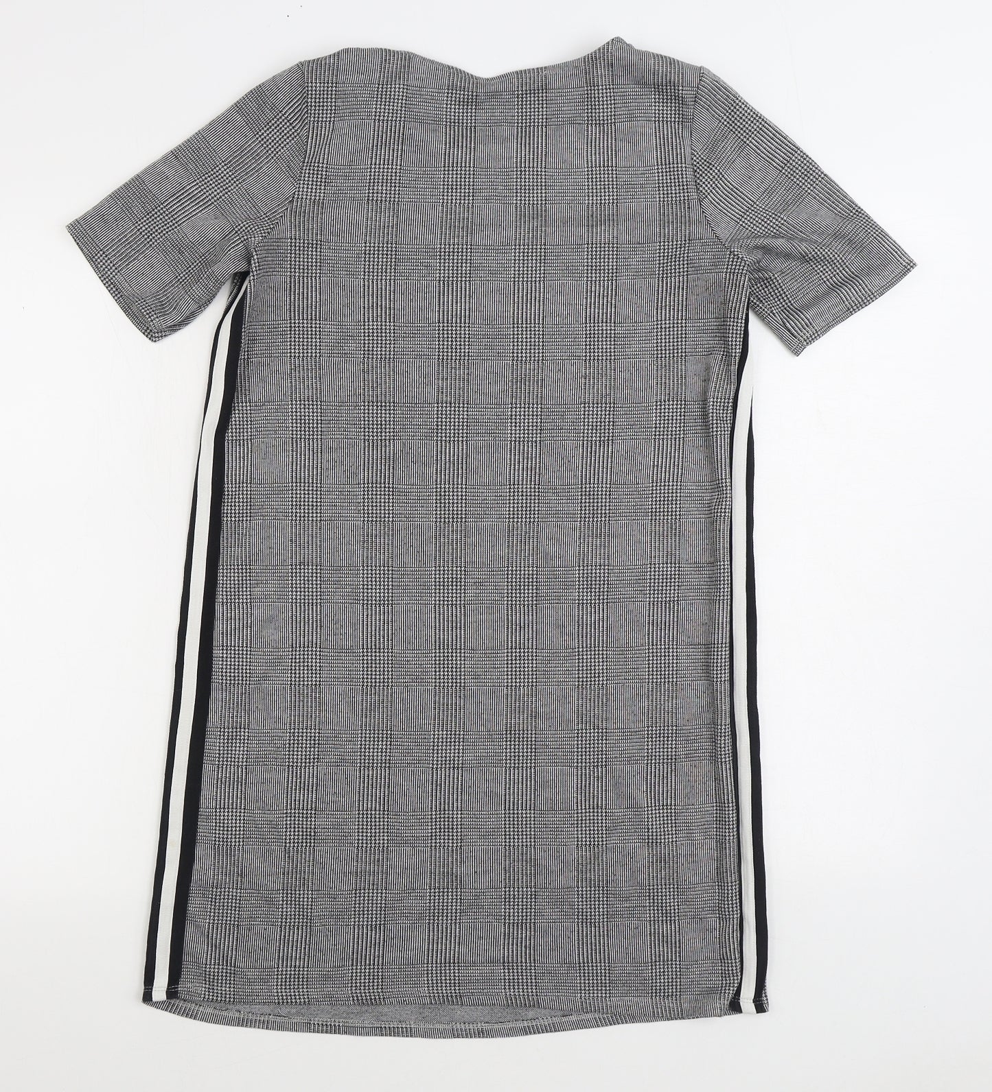 George Womens Black Polyester T-Shirt Dress Size 10 Boat Neck Pullover