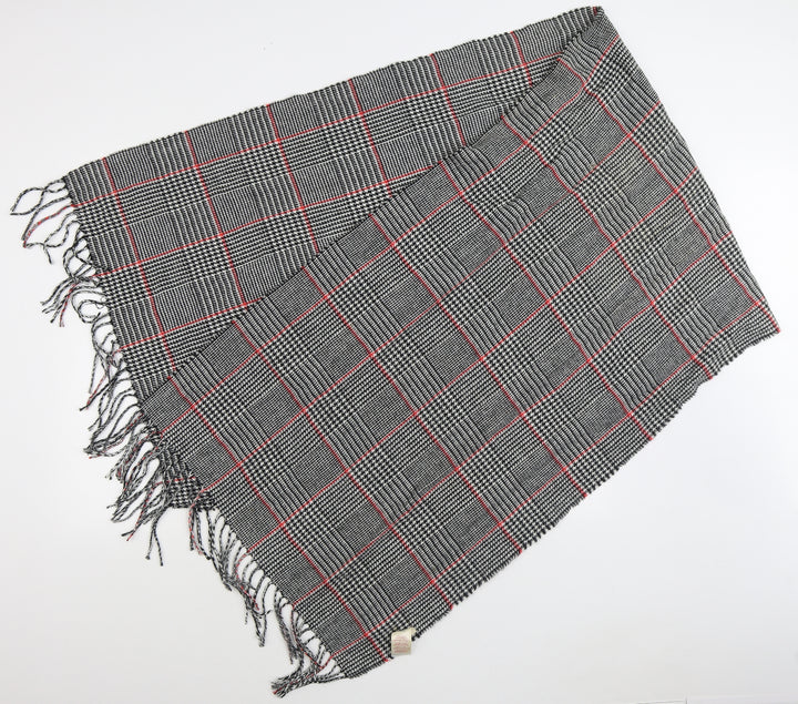 Peacocks Unisex Black Geometric Acrylic Scarf