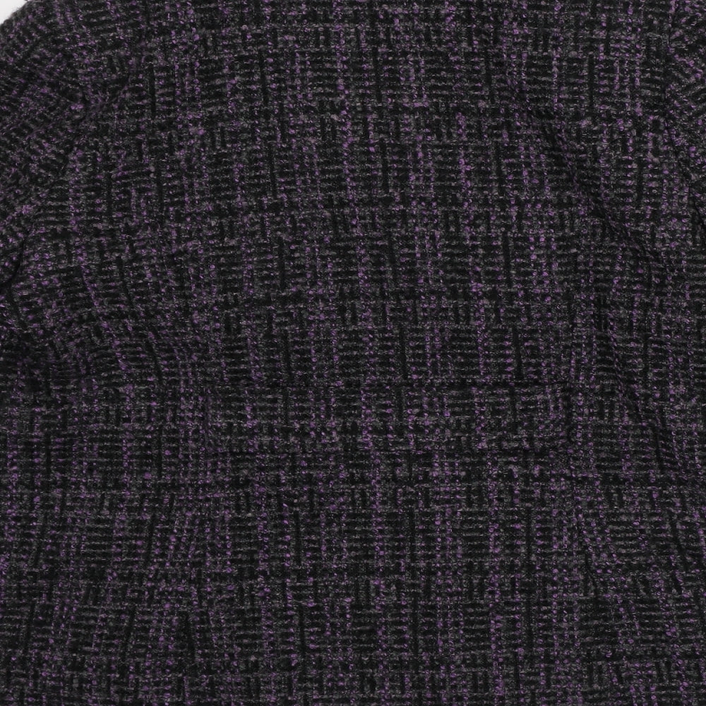 Classics Womens Purple Plaid Overcoat Coat Size 14