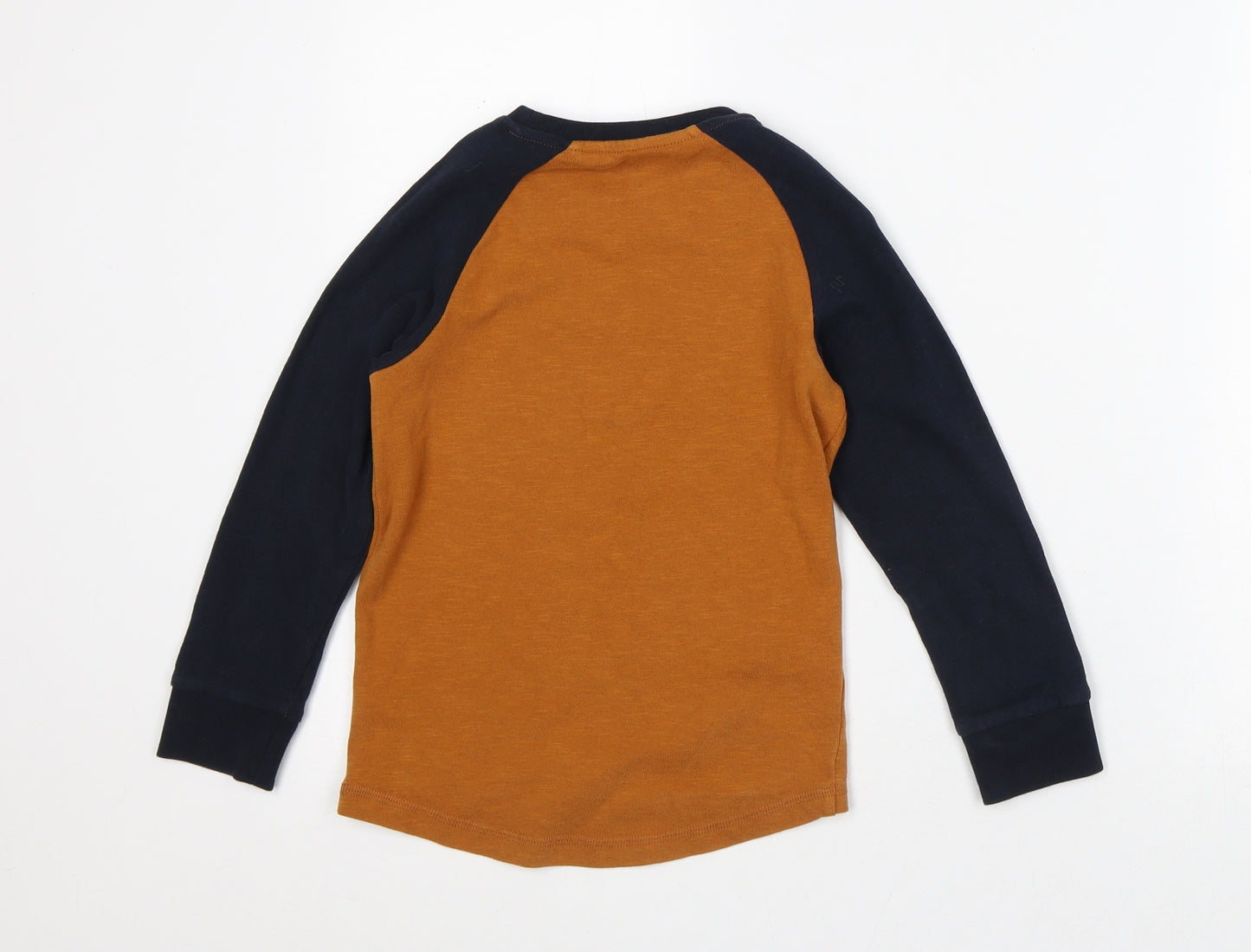 NEXT Boys Brown Striped Cotton Pullover Sweatshirt Size 5-6 Years - Car