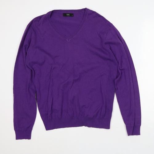 NEXT Mens Purple Cotton Pullover Sweatshirt Size L