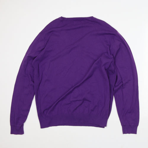 NEXT Mens Purple Cotton Pullover Sweatshirt Size L