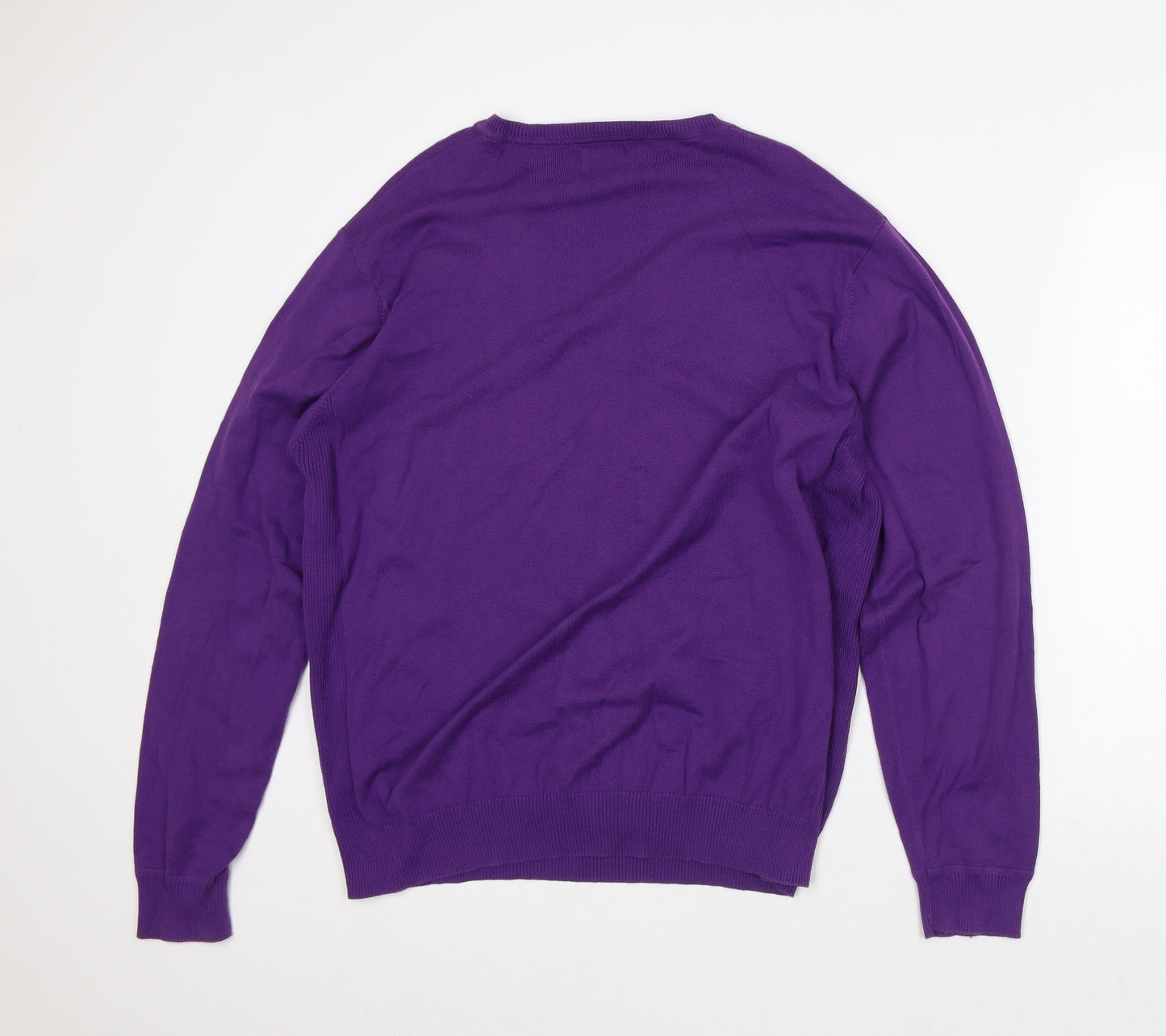 NEXT Mens Purple Cotton Pullover Sweatshirt Size L