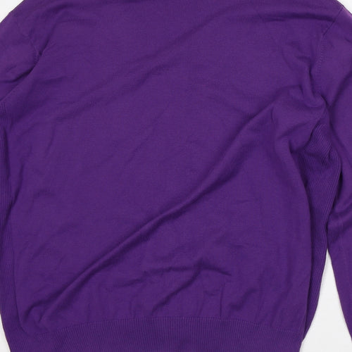 NEXT Mens Purple Cotton Pullover Sweatshirt Size L
