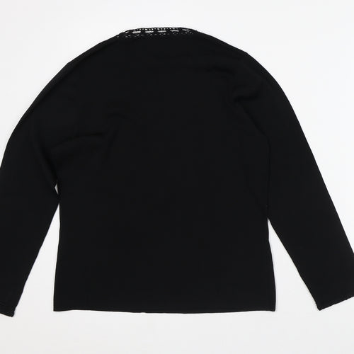 Preworn Womens Black Viscose Pullover Sweatshirt Size M