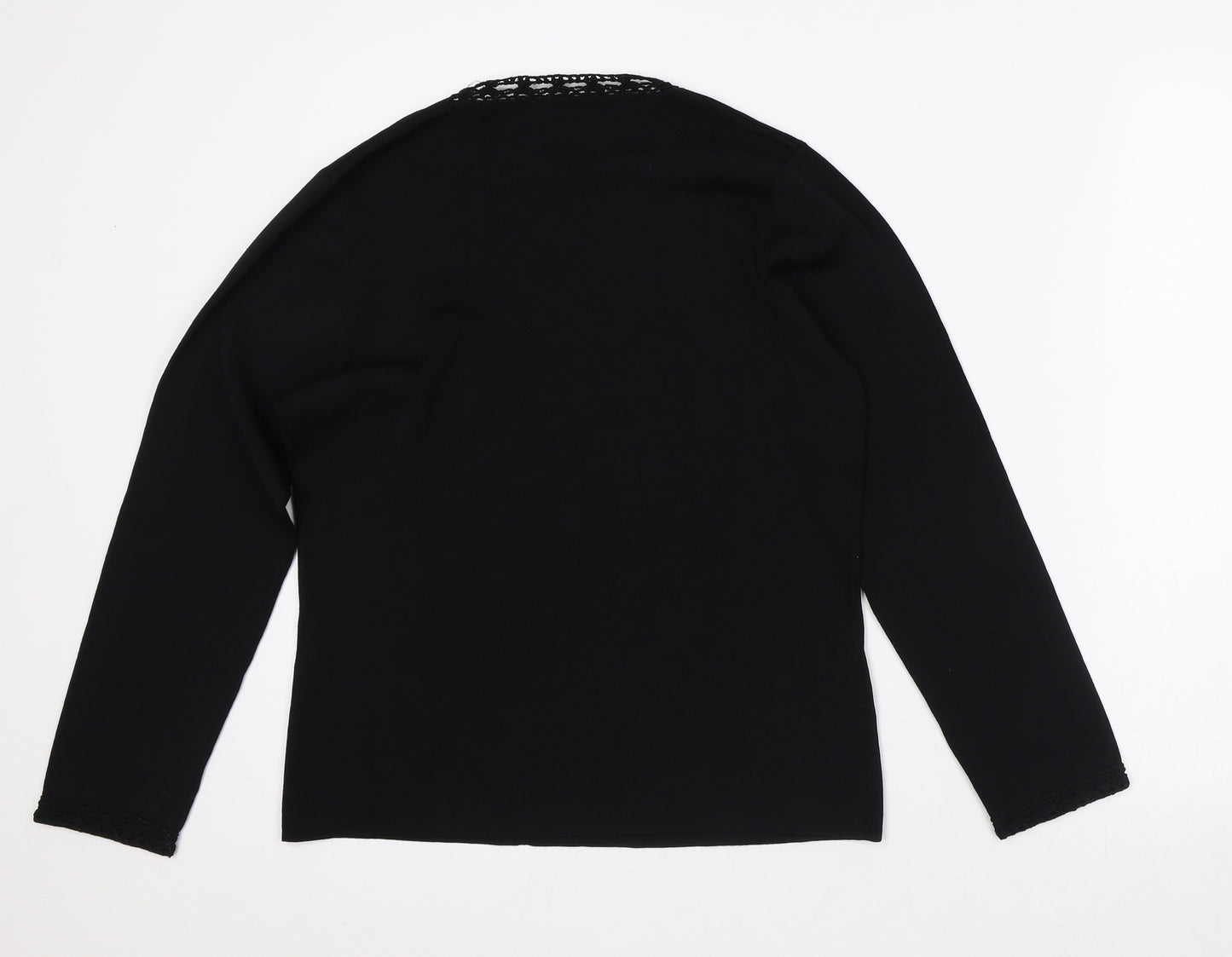 Preworn Womens Black Viscose Pullover Sweatshirt Size M
