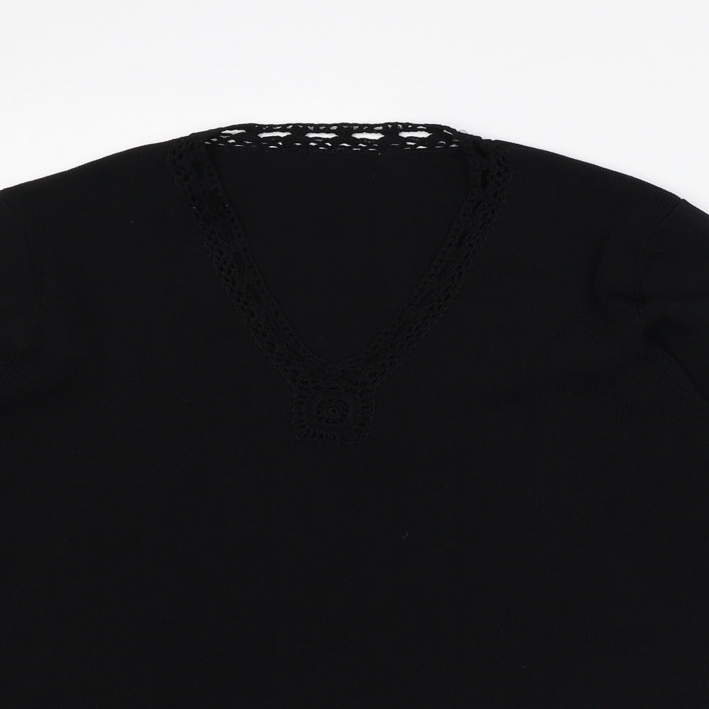 Preworn Womens Black Viscose Pullover Sweatshirt Size M