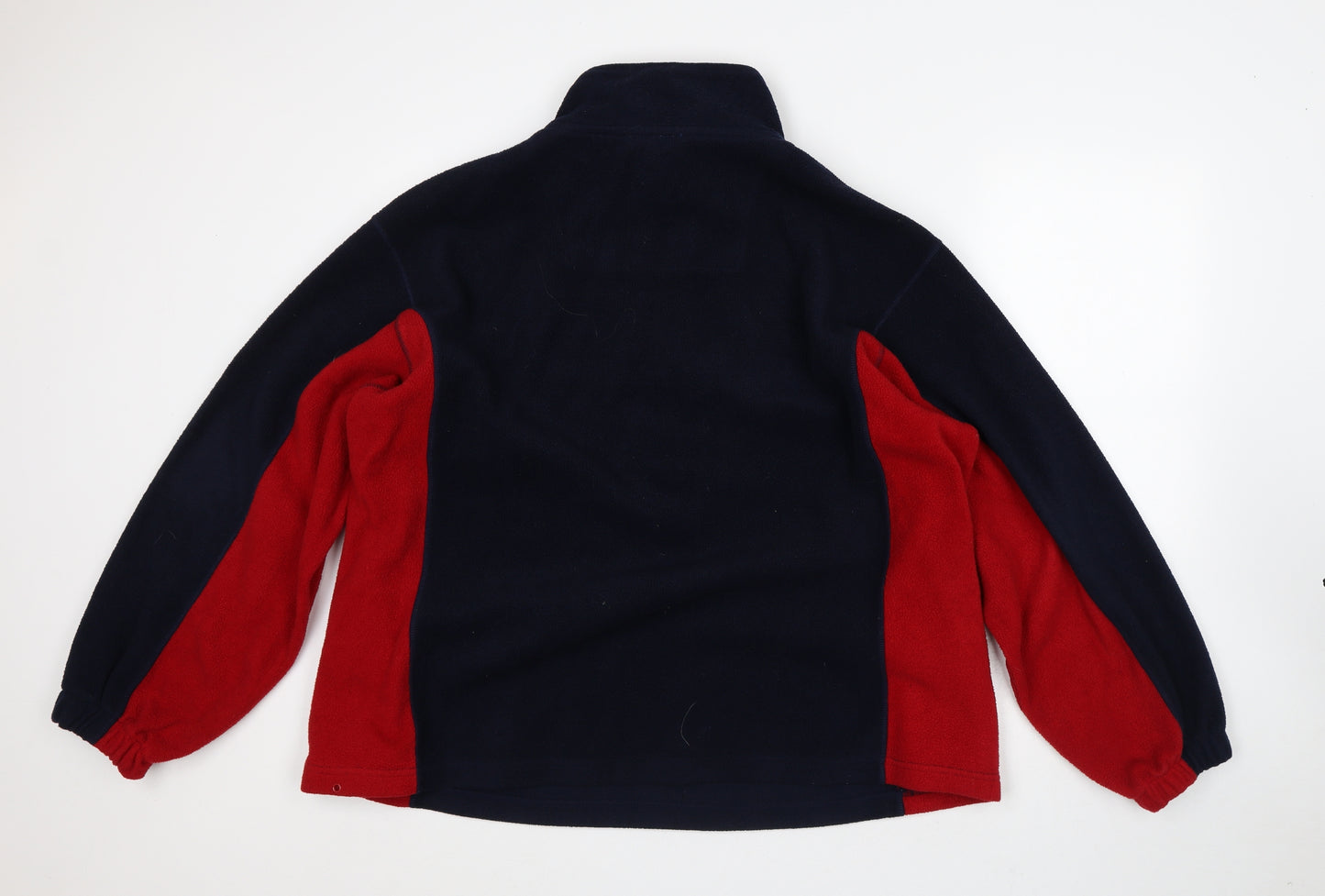 Cedar Wood State Mens Red Striped Polyester Pullover Sweatshirt Size L