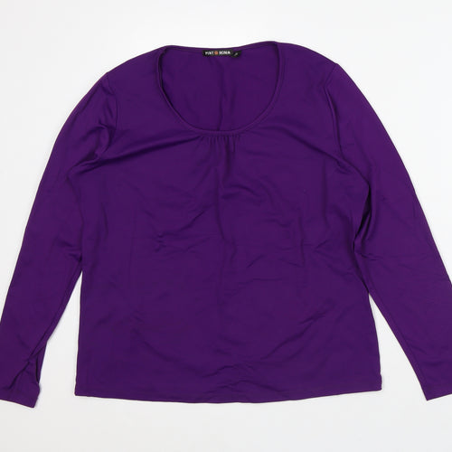 Punt Roma Womens Purple Polyester Pullover Sweatshirt Size L