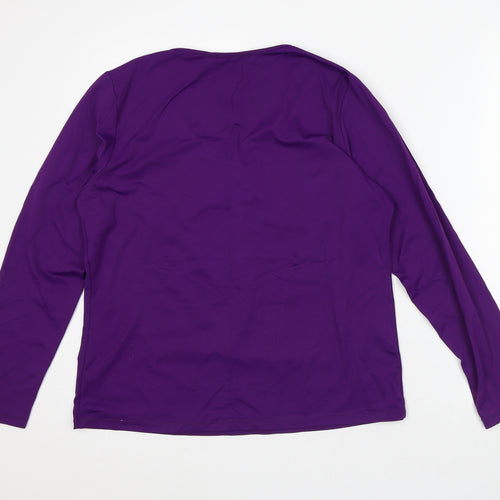 Punt Roma Womens Purple Polyester Pullover Sweatshirt Size L