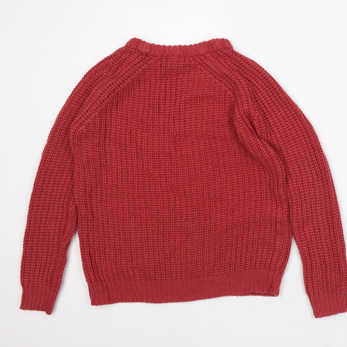 Atmosphere Womens Red Mock Neck Acrylic Pullover Jumper Size 8