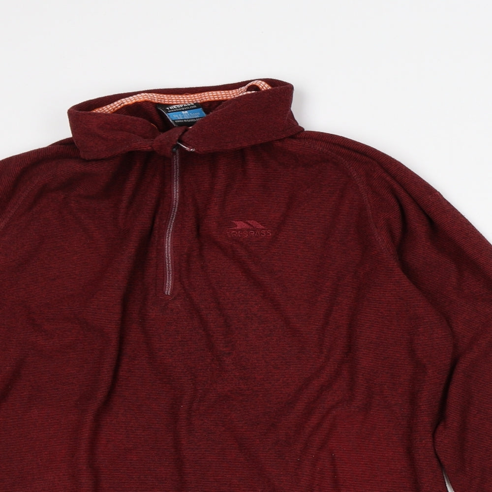 Trespass Mens Red Geometric Polyester Pullover Sweatshirt Size M