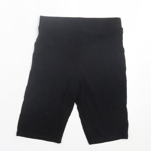 COLLUSION Womens Black Viscose Bermuda Shorts Size 8 L8 in Regular Pull On