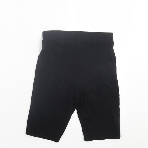 COLLUSION Womens Black Viscose Bermuda Shorts Size 8 L8 in Regular Pull On