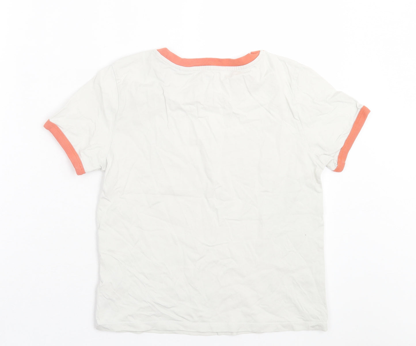 Signature by Levi Strauss & Co. Womens White Cotton Cropped T-Shirt Size XS Crew Neck