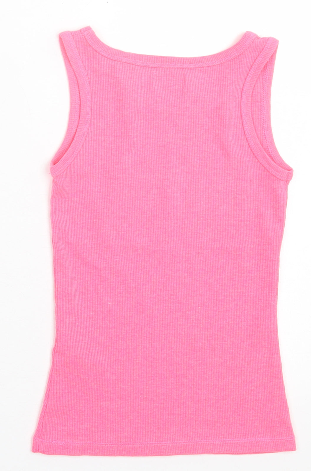 NEXT Girls Pink Cotton Basic Tank Size 6 Years Crew Neck Pullover