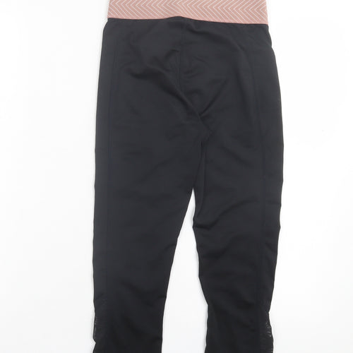 Primark Womens Black Polyester Cropped Leggings Size 6 L20 in Regular Pullover