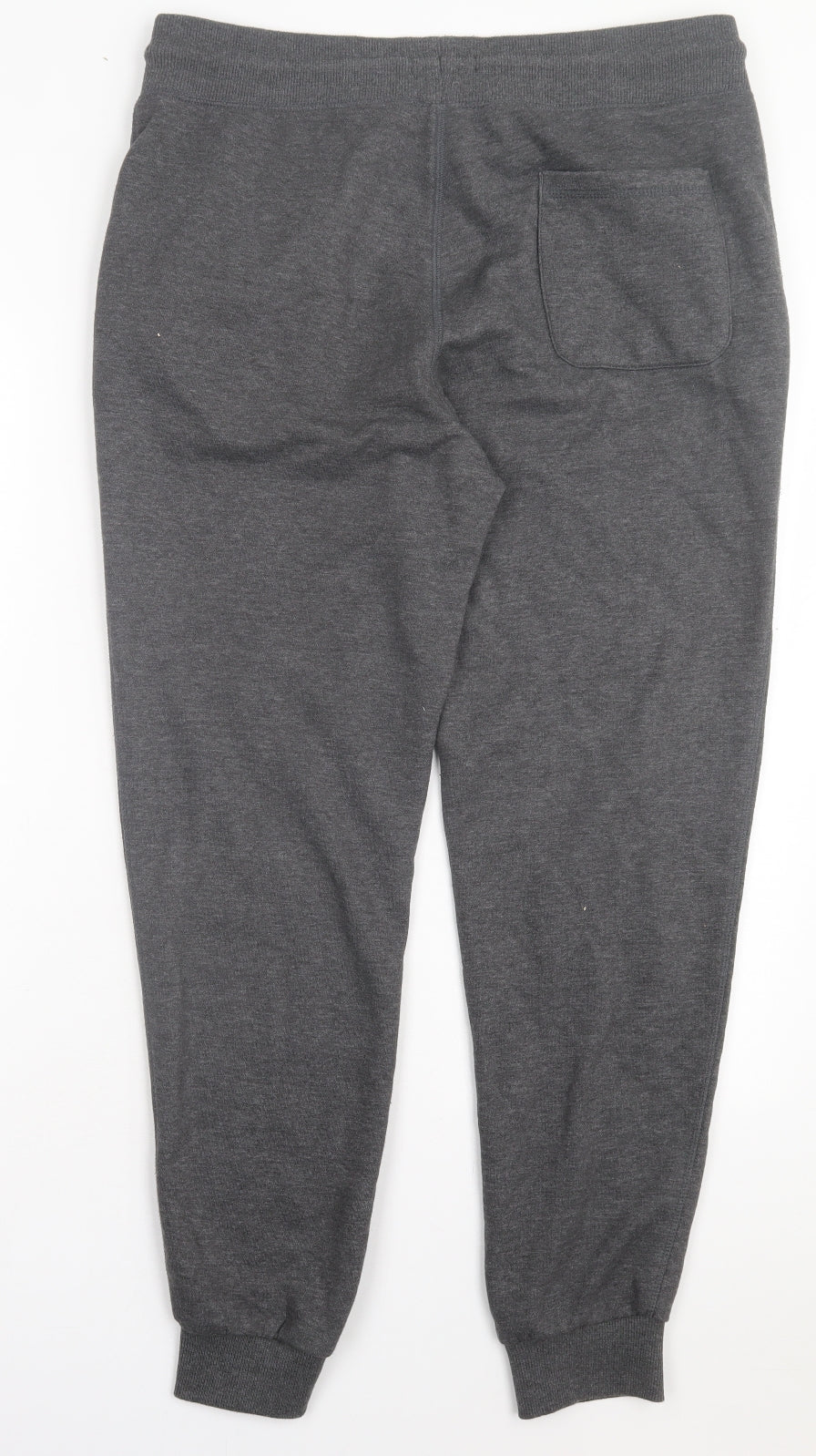 F&F Mens Grey Cotton Jogger Trousers Size L L30 in Regular Tie
