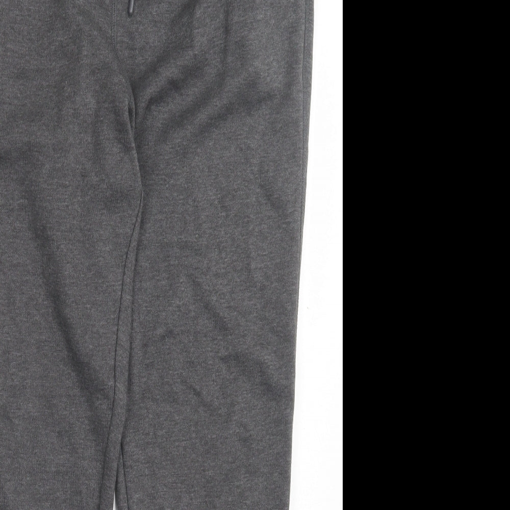 F&F Mens Grey Cotton Jogger Trousers Size L L30 in Regular Tie