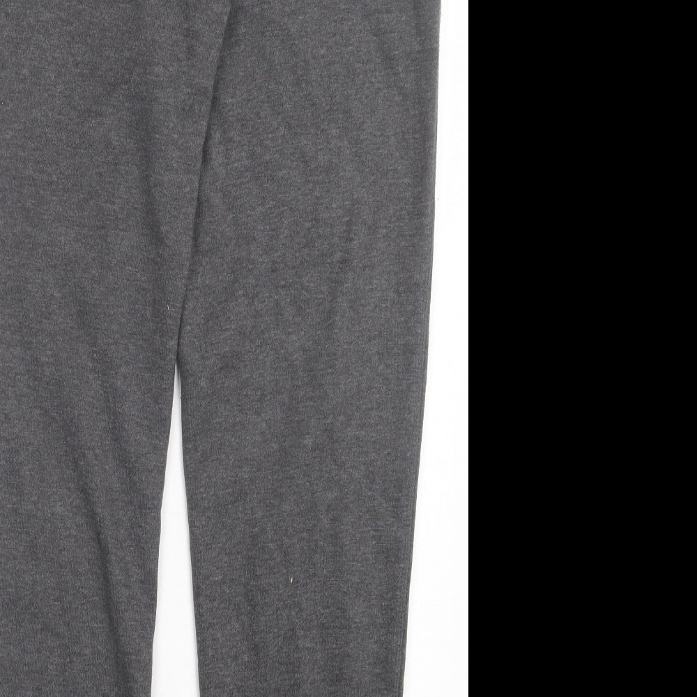F&F Mens Grey Cotton Jogger Trousers Size L L30 in Regular Tie