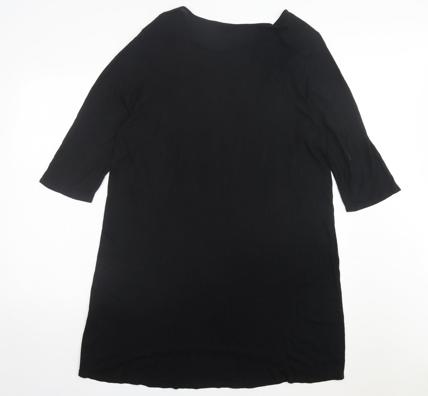 George Womens Black Viscose A-Line Size 24 Crew Neck Pullover
