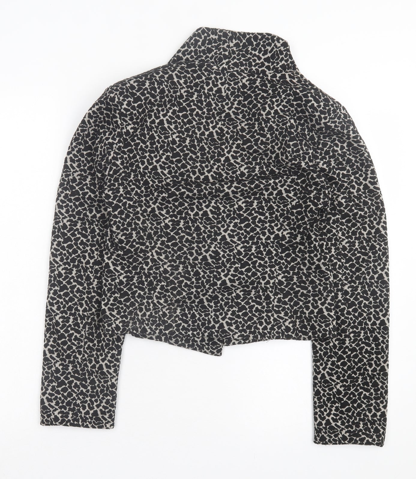 Atmosphere Womens Black Animal Print Jacket Size 12