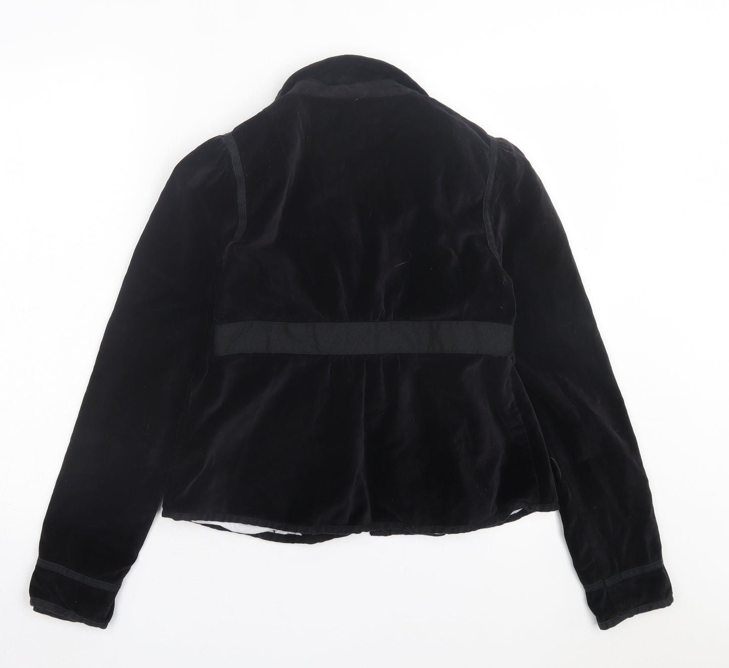 Miss Selfridge Womens Black Jacket Size 10 Hook & Eye