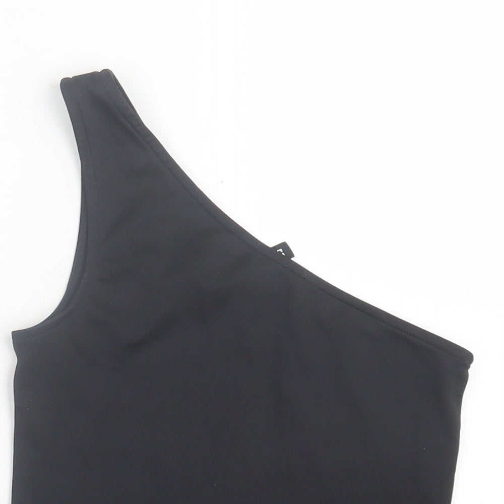 H&M Womens Black Polyester Basic Tank Size XS Off the Shoulder