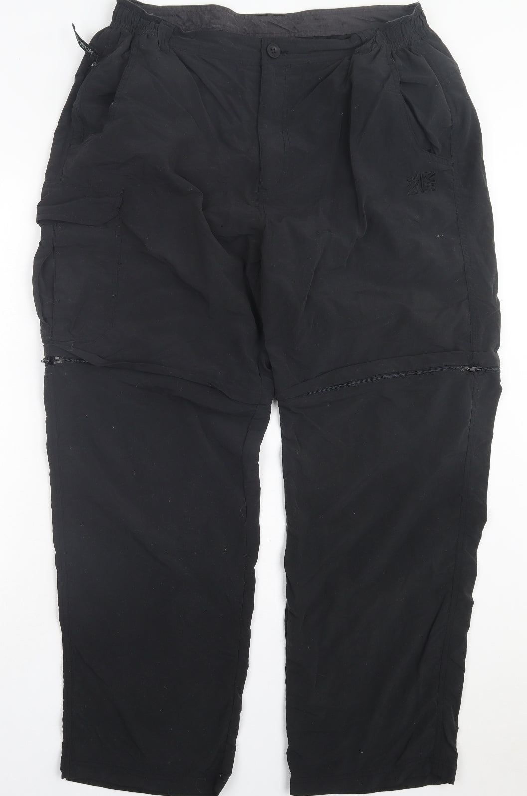 Karrimor Mens Grey Nylon Trousers Size XL L30 in Regular Button