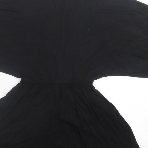 Topshop Womens Black Elastane Playsuit One-Piece Size 4 Pullover