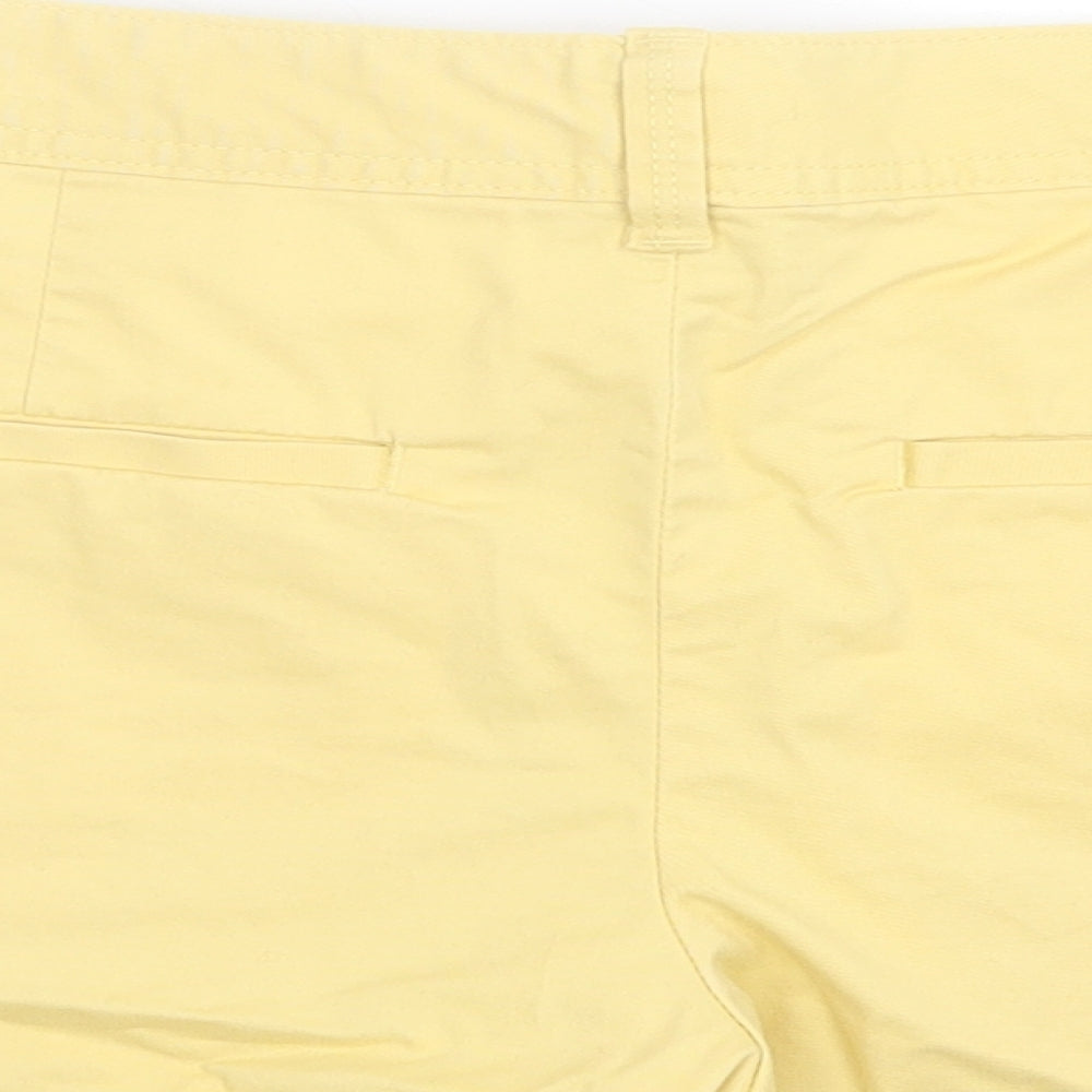 Gap Womens Yellow Cotton Boyfriend Shorts Size 6 L3 in Regular Hook & Eye