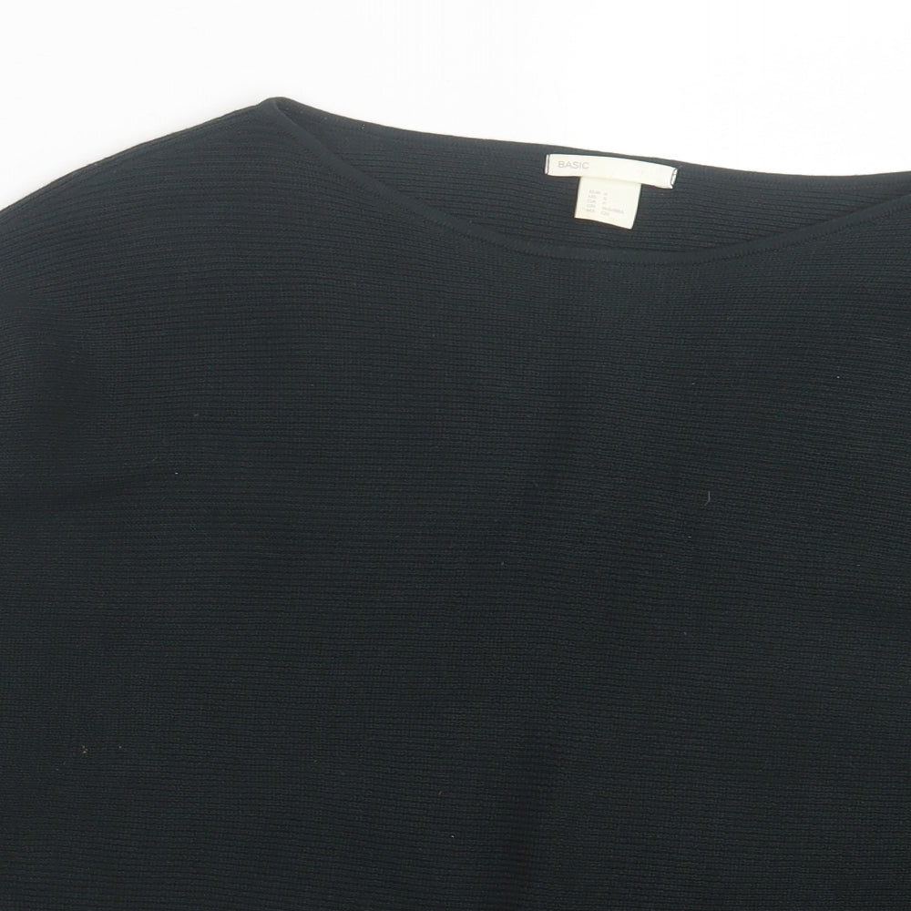 H&M Womens Green Crew Neck Polyester Pullover Jumper Size S