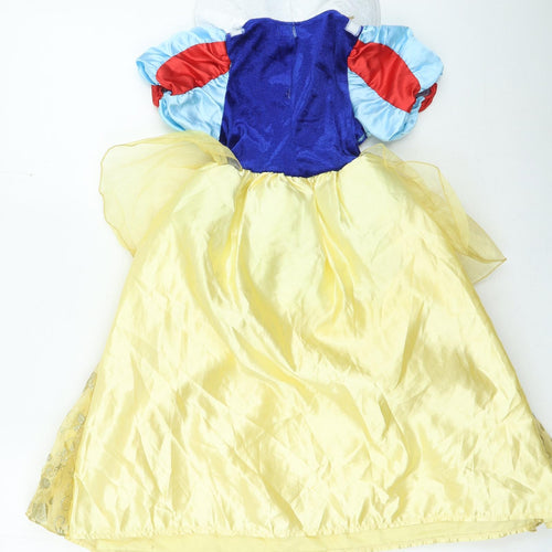 Preworn Girls Multicoloured Polyester Fit & Flare Size 4-5 Years Square Neck - fancy dress disney