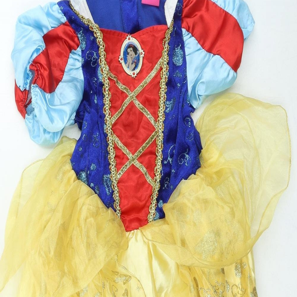 Preworn Girls Multicoloured Polyester Fit & Flare Size 4-5 Years Square Neck - fancy dress disney