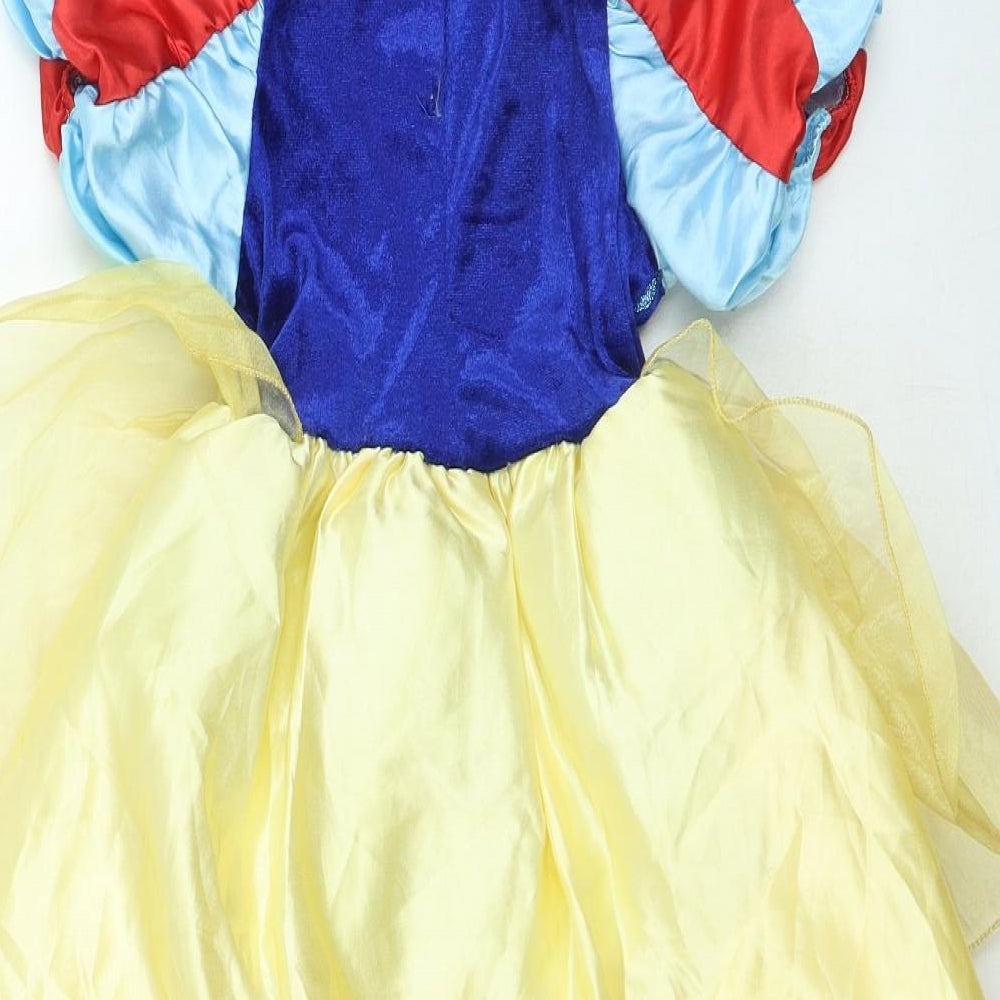 Preworn Girls Multicoloured Polyester Fit & Flare Size 4-5 Years Square Neck - fancy dress disney