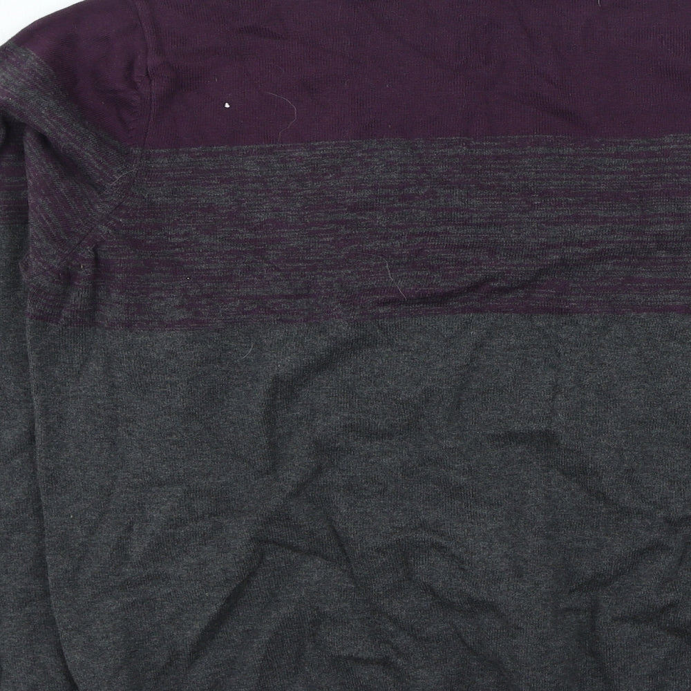 Autograph Mens Grey Round Neck Cotton Pullover Jumper Size L