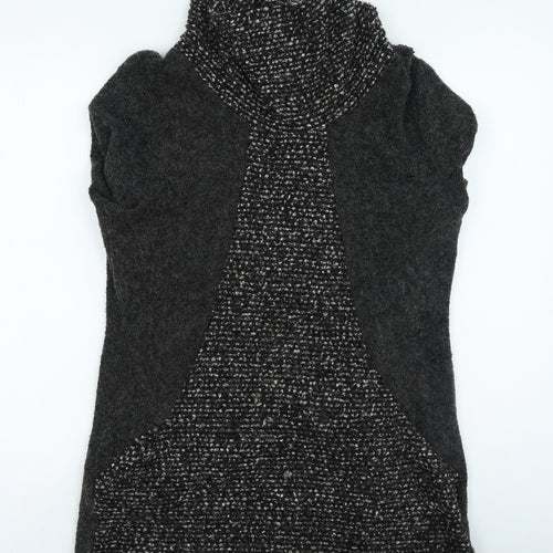 Klass Womens Grey High Neck Polyester Pullover Jumper Size M