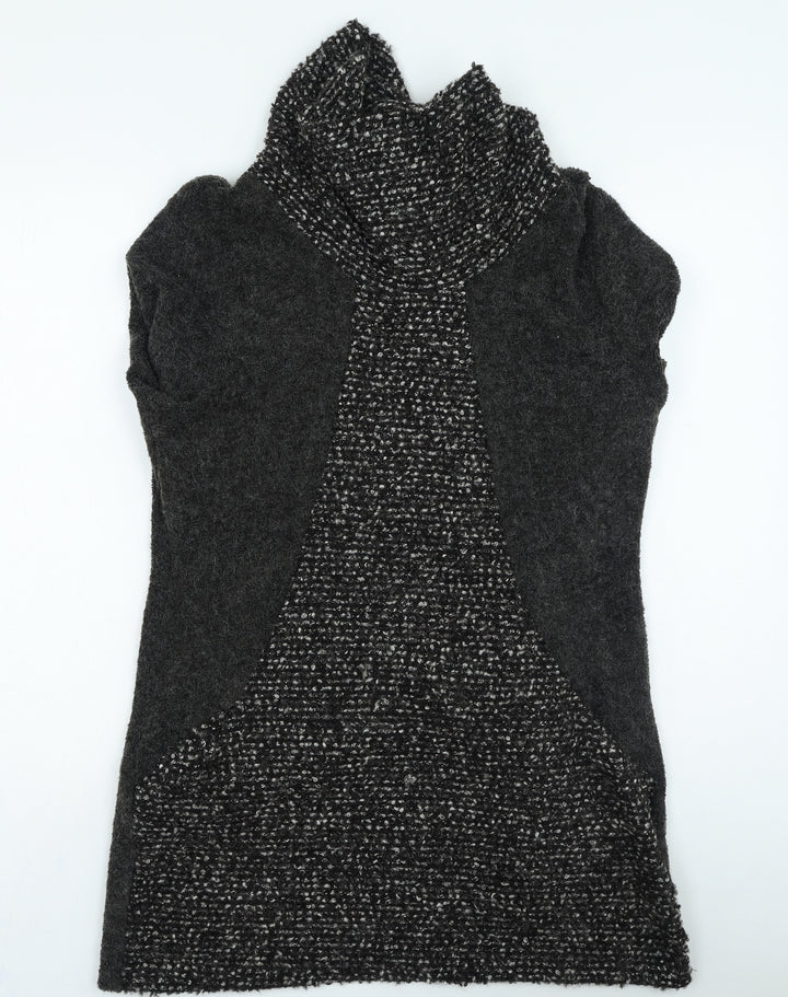 Klass Womens Grey High Neck Polyester Pullover Jumper Size M