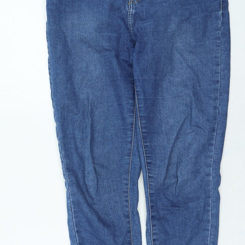 New Look Womens Blue Cotton Straight Jeans Size 10 L29 in Regular