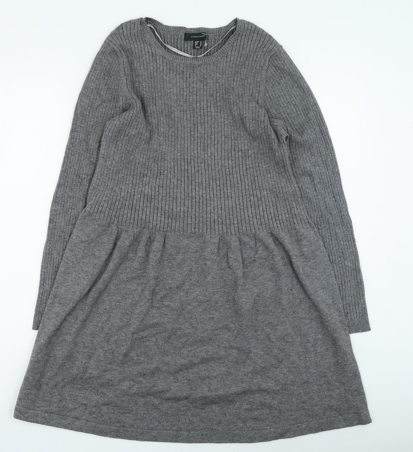 Primark Womens Grey Viscose Fit & Flare Size 18 Round Neck