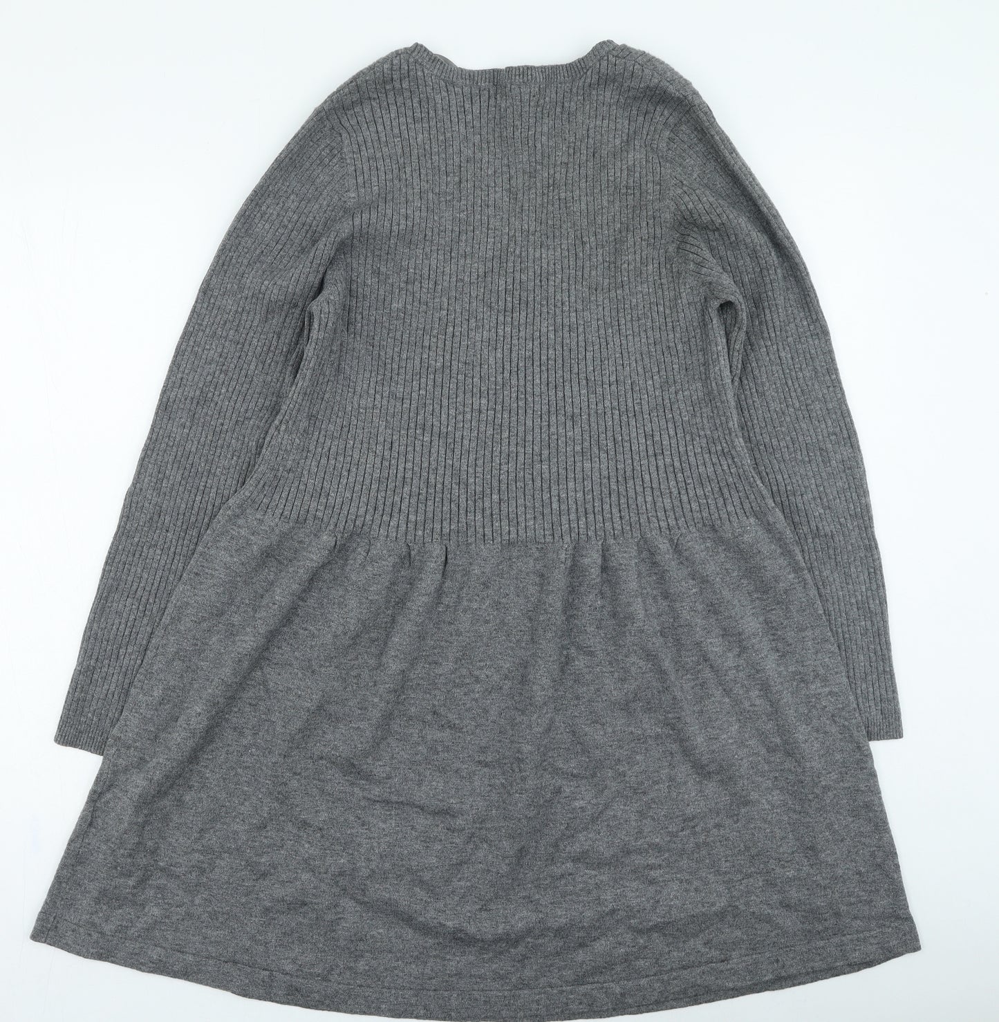 Primark Womens Grey Viscose Fit & Flare Size 18 Round Neck