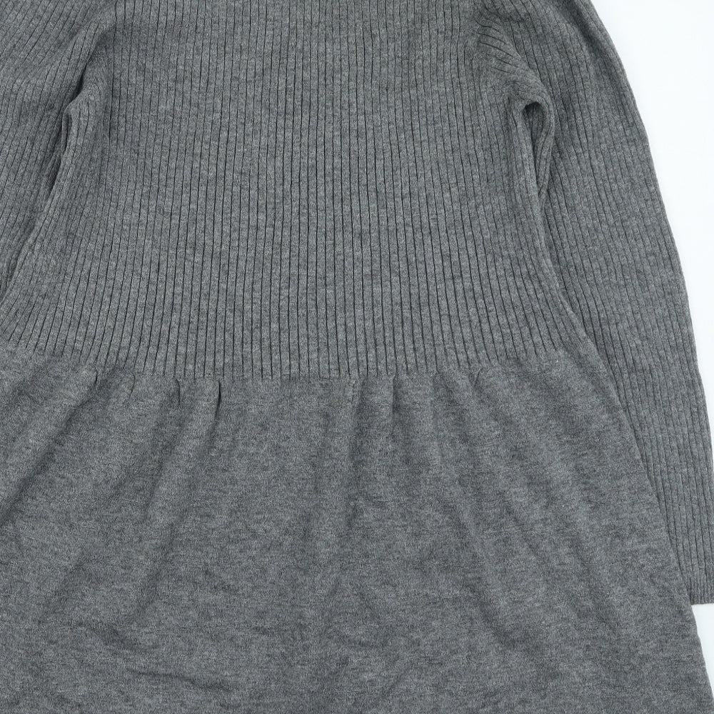 Primark Womens Grey Viscose Fit & Flare Size 18 Round Neck
