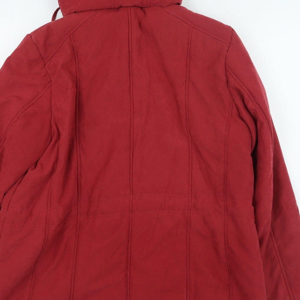 Bonmarché Womens Red Rain Coat Coat Size 14
